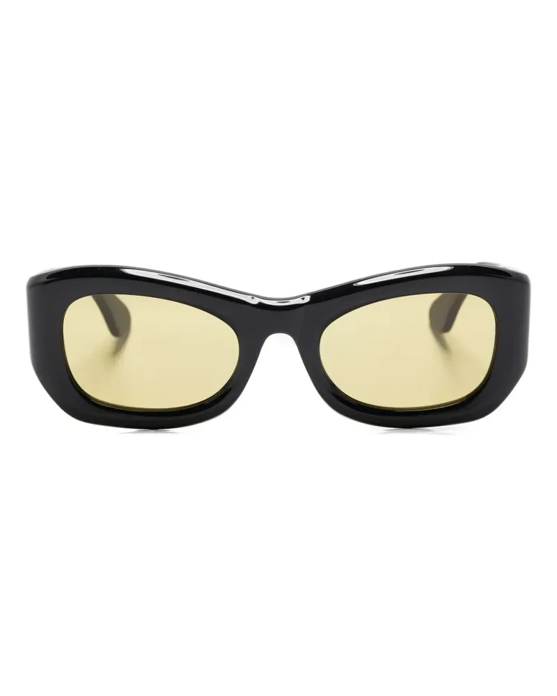 Port Tanger Sonnenbrille mit ovalem Gestell - Schwarz Schwarz