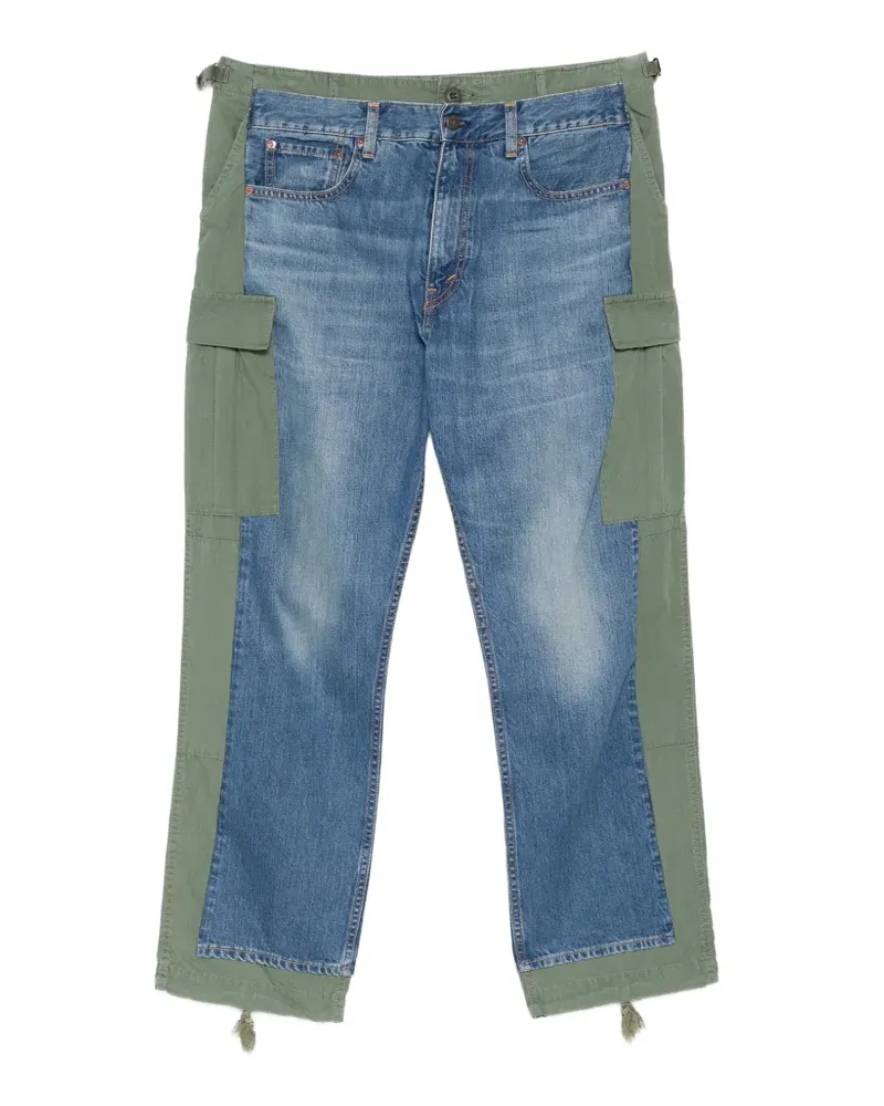 Junya Watanabe patchwork cargo pants - Blau Blau