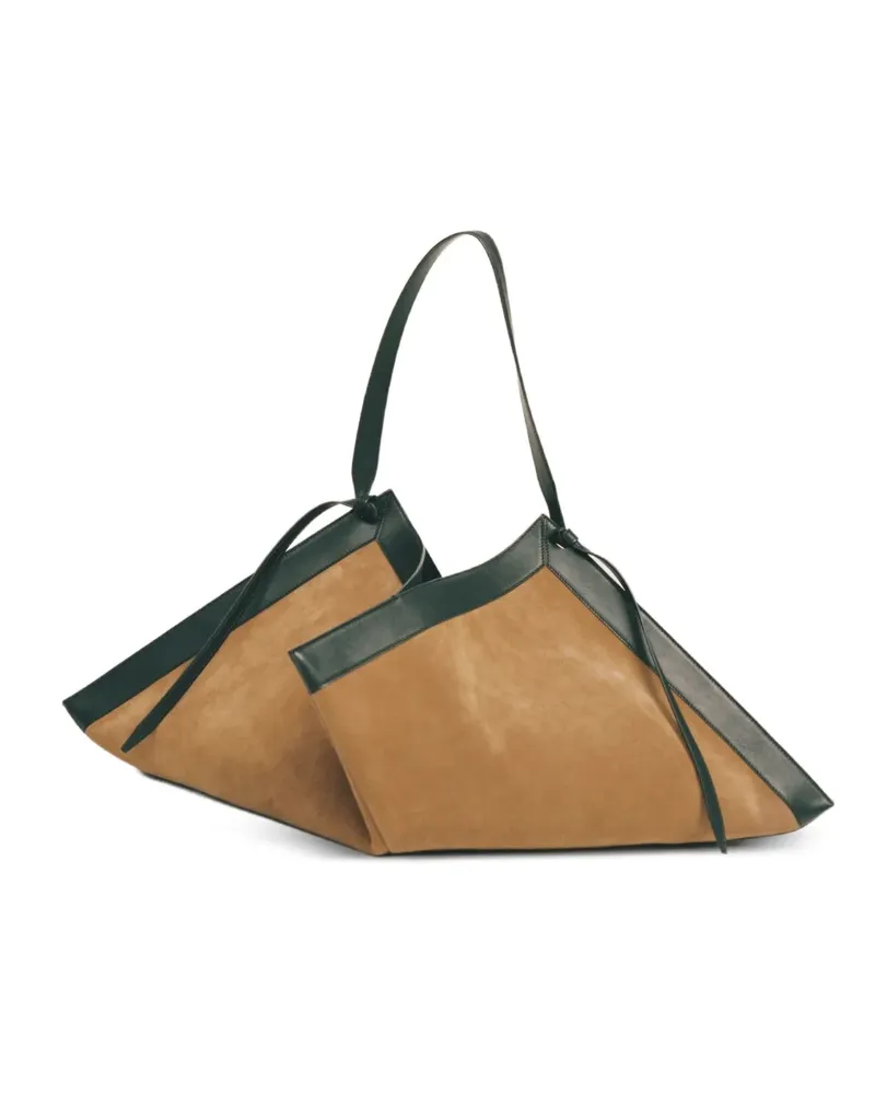 YUZEFI leather tote bag - Braun Braun