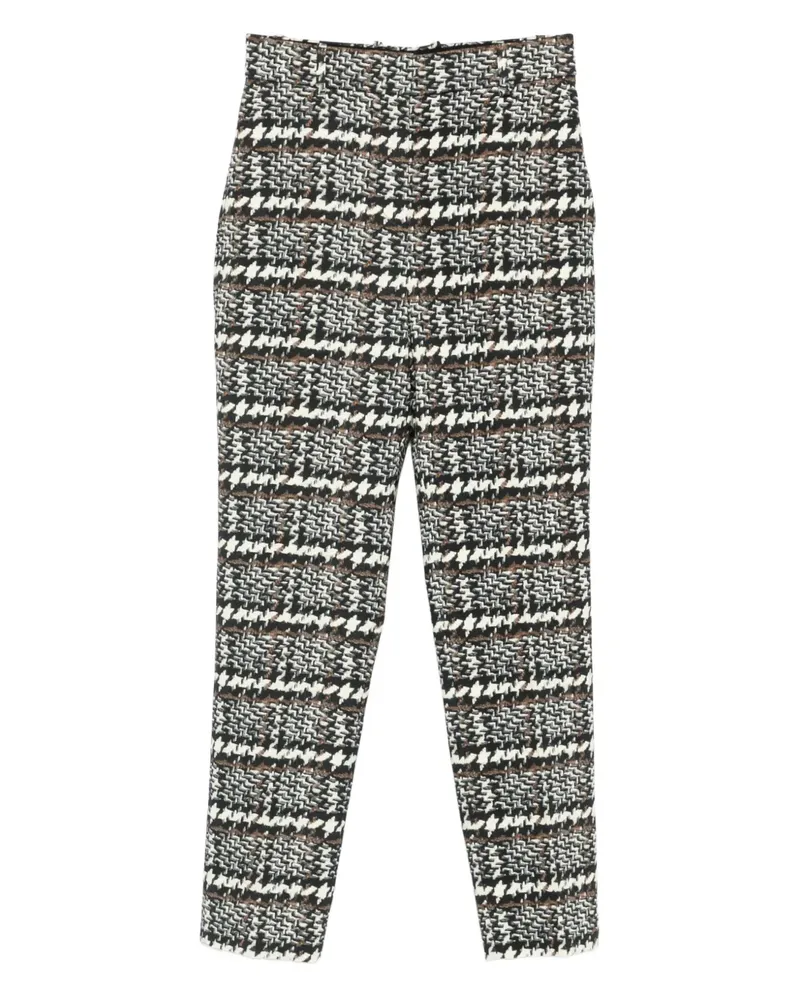 Ermanno Scervino Gerade Hose mit Karomuster - Grau Grau