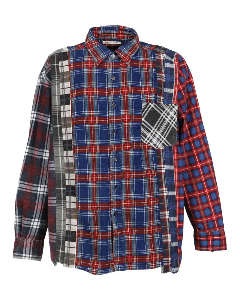 NEEDLES Hemd im Patchwork-Design - Blau Blau