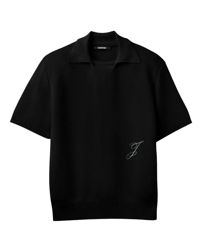 Jacquemus Poloshirt mit Stickerei - Schwarz Schwarz