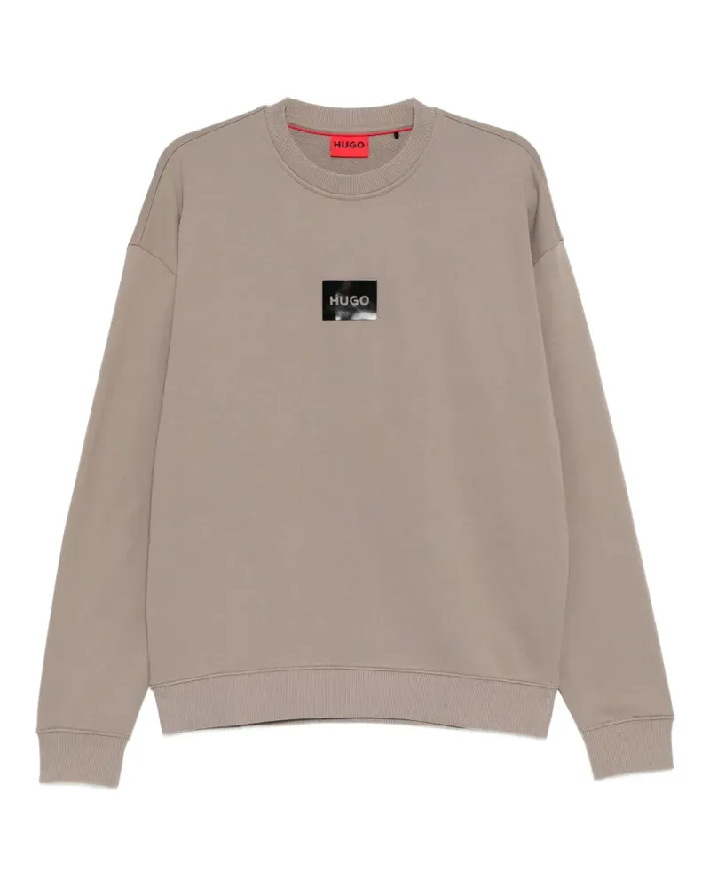HUGO BOSS logo-patch crew-neck sweater - Braun Braun