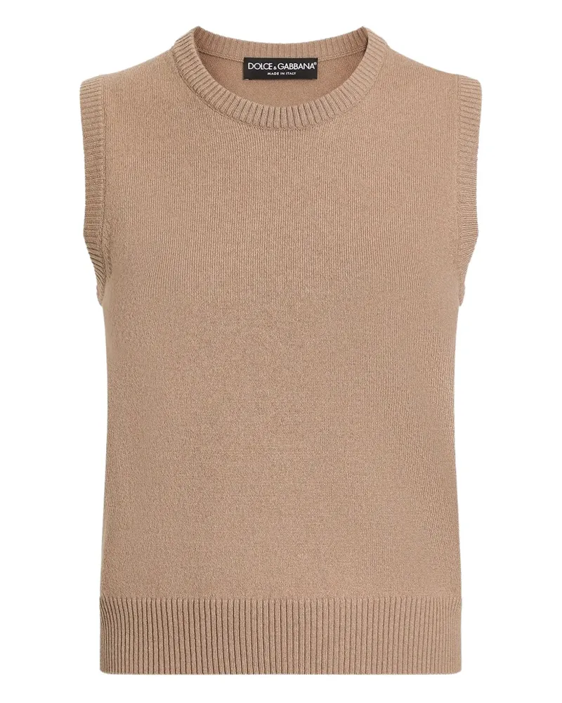 Dolce & Gabbana Top mit rundem Ausschnitt - Braun Braun