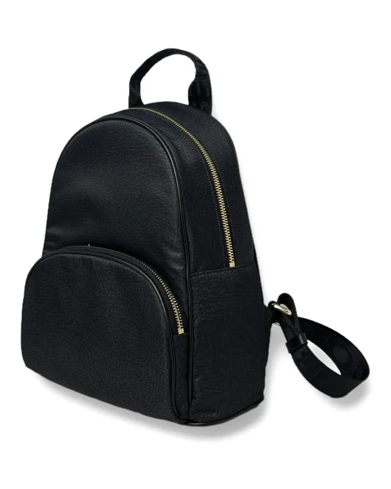 Borbonese Mittelgroßer Rucksack mit Reißverschluss - Schwarz Schwarz