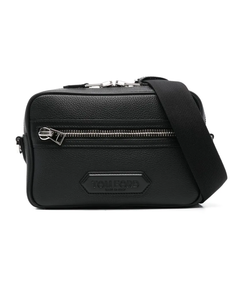 Tom Ford Kuriertasche aus Leder Schwarz