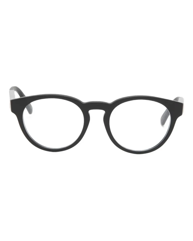 Bulgari Brille mit rundem Gestell - Schwarz Schwarz