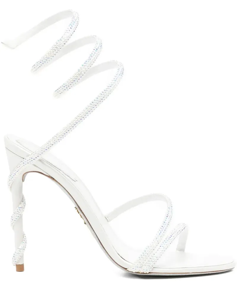René Caovilla Sandalen mit Spiralverzierung 120mm - Weiß Weiß