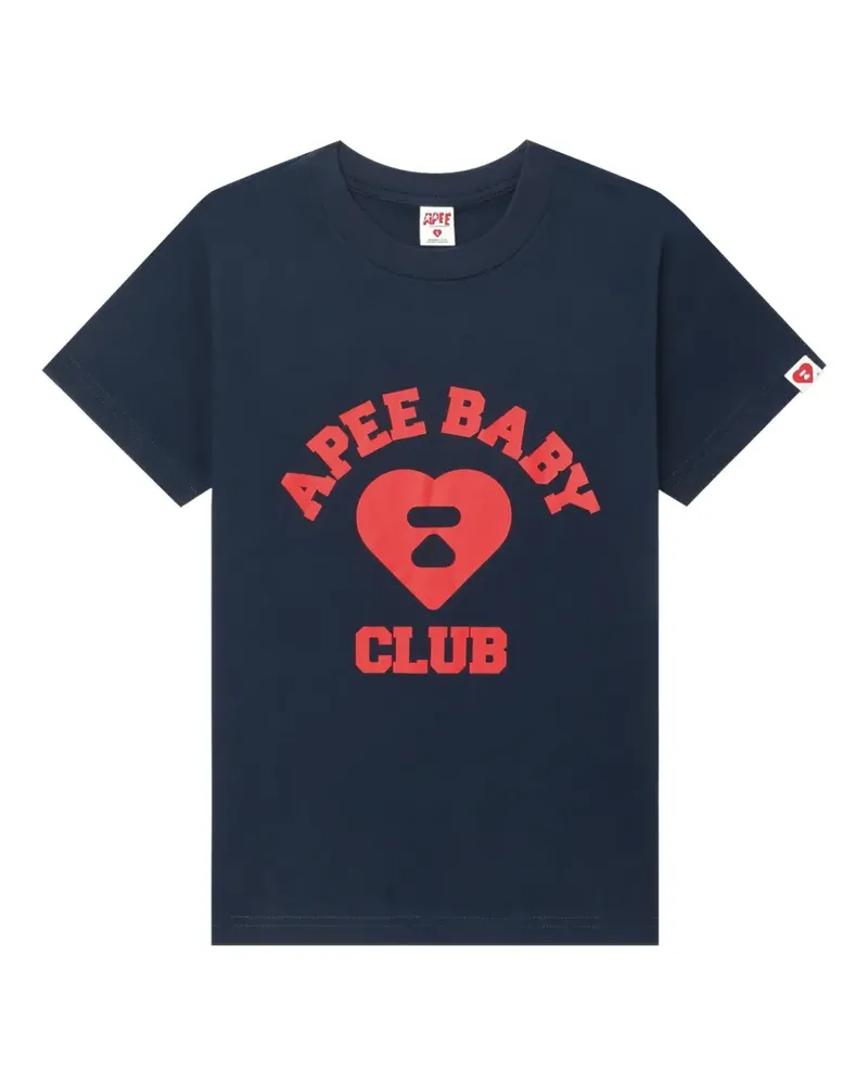 BAPE Apee T-Shirt mit Herz-Print - Blau Blau
