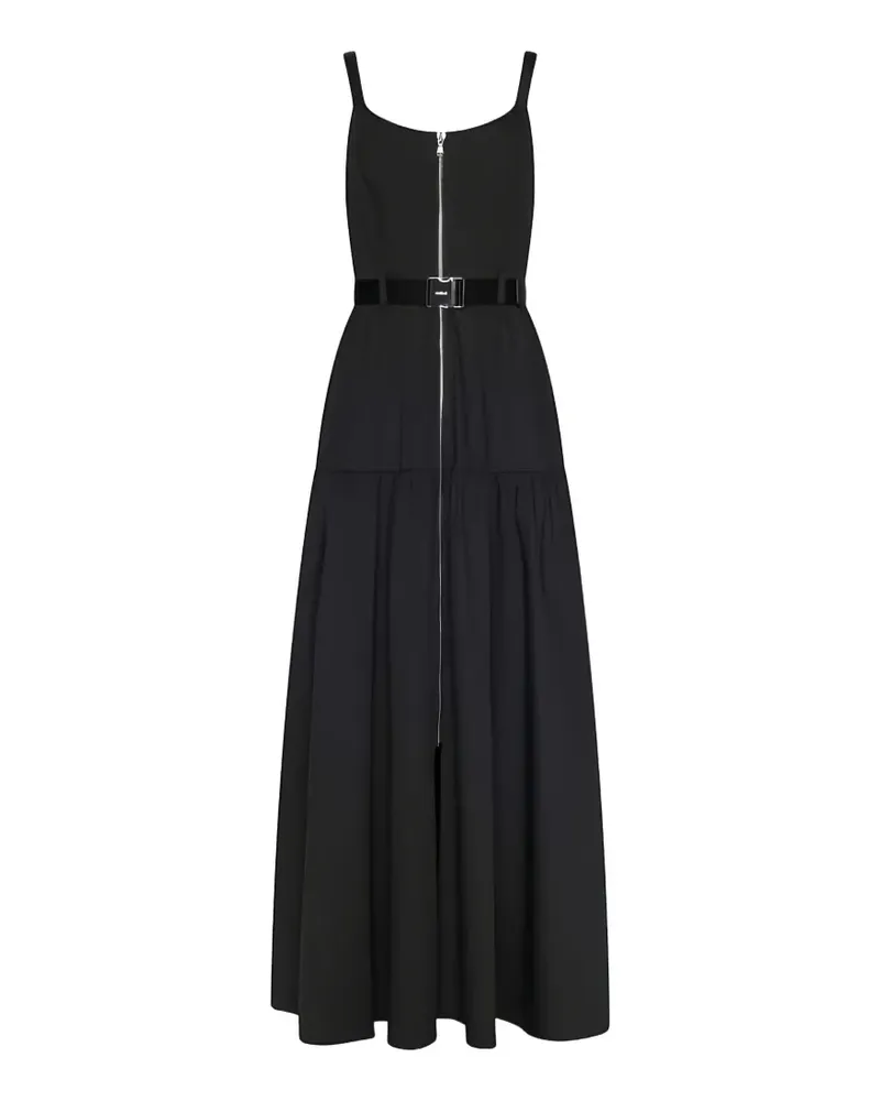 L'Agence Rima belted zip-up dress - Schwarz Schwarz