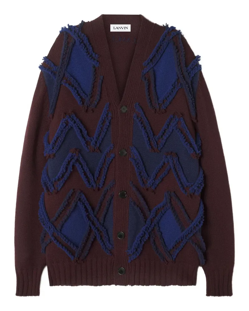 Lanvin Cardigan mit Jacquardmuster - Braun Braun