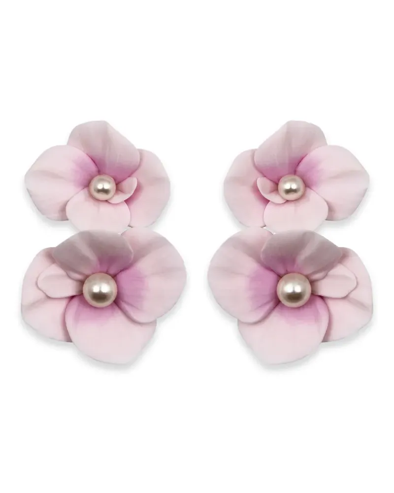 Jennifer Behr Aylani floral-motif earrings - Rosa Rosa