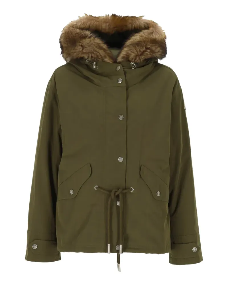 Moncler shearling trim parka coat - Grün Grün