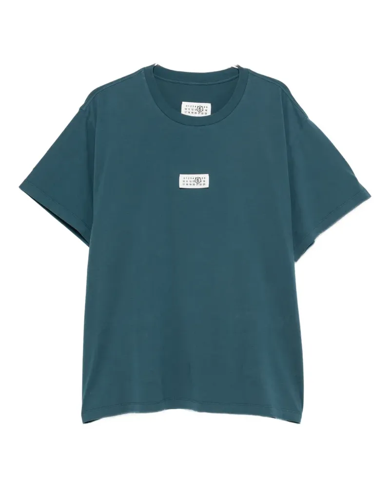 Maison Margiela logo-patch T-shirt - Blau Blau