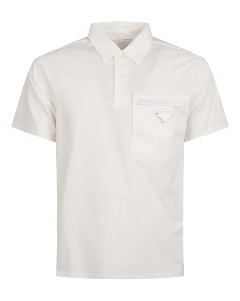 Prada logo-detail pocket polo shirt - Weiß Weiß