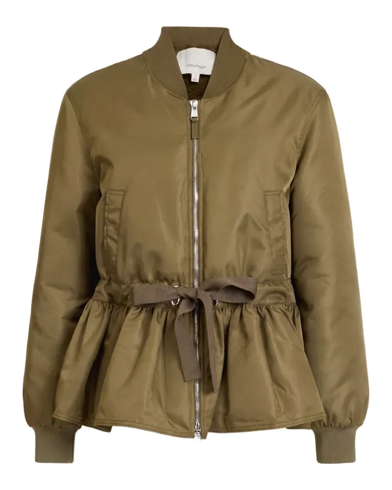 Cinq à Sept Valerina Bomberjacke mit Schößchen - Grün Grün