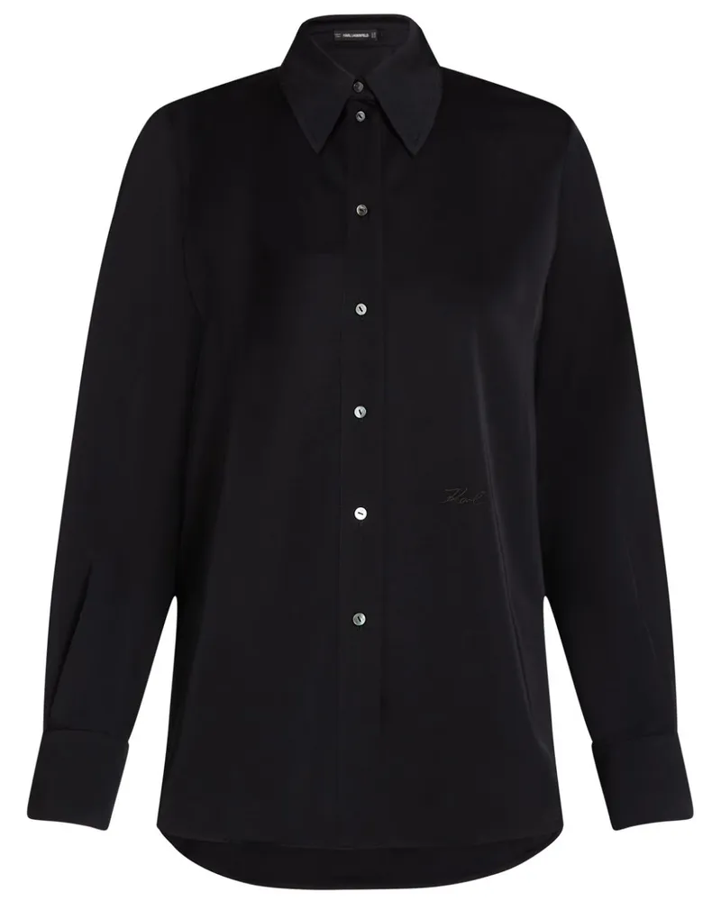 Karl Lagerfeld Klassisches Hemd - Schwarz Schwarz