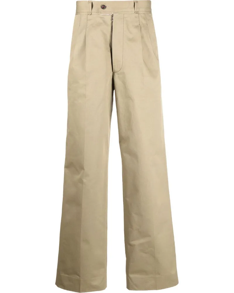 Maison Margiela Straight-Leg-Hose aus Gabardine - Nude Nude