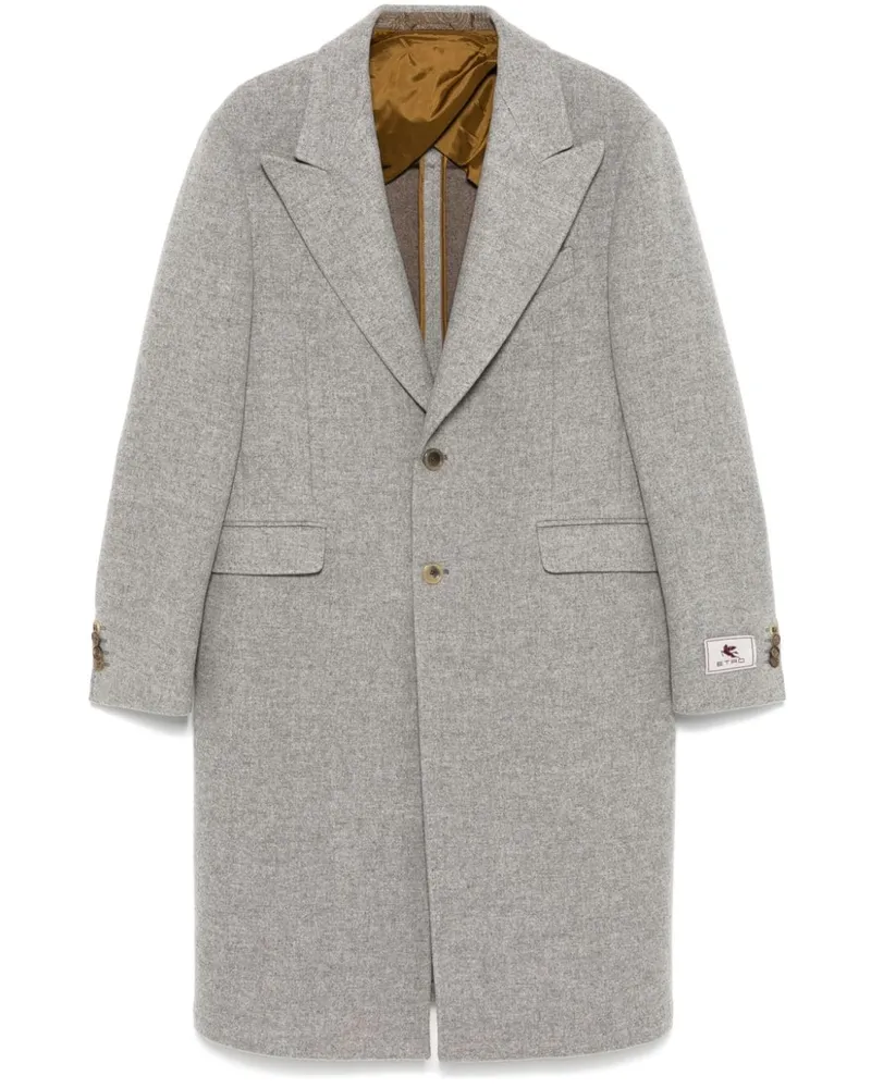 Etro Einreihiger Mantel - Grau Grau