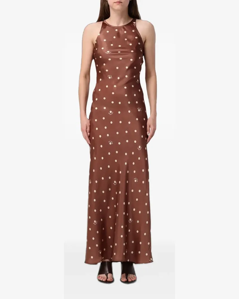 MC2 Saint Barth polka-dot maxi dress - Braun Braun