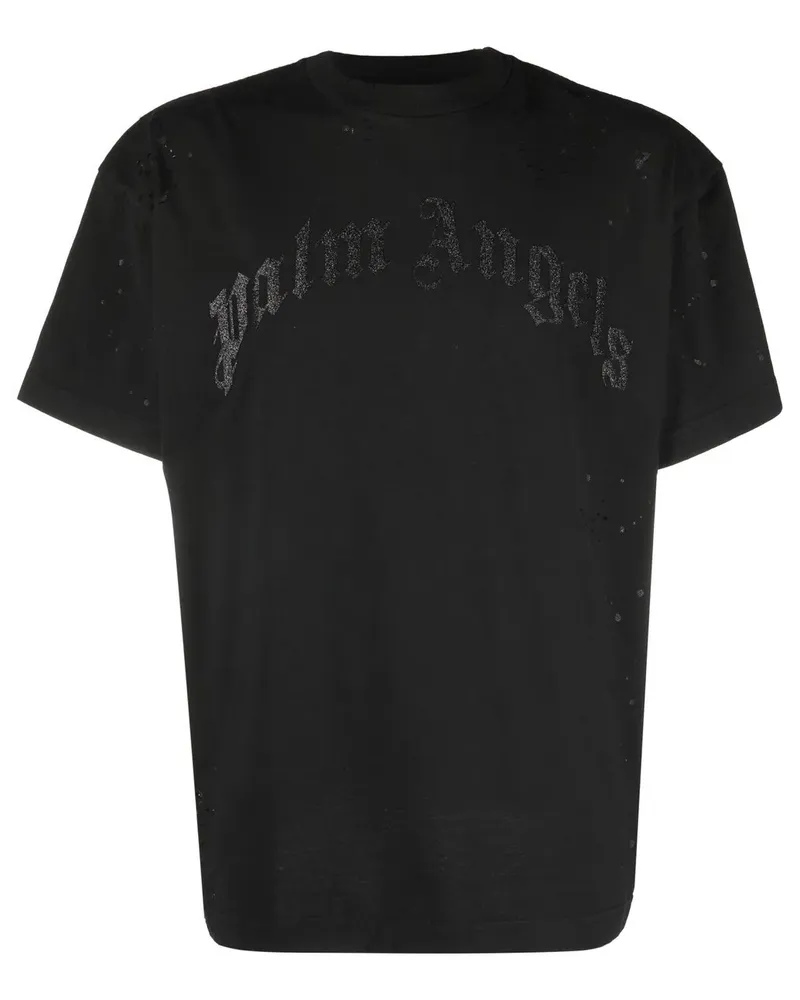 Palm Angels T-Shirt mit Logo-Print - Schwarz Schwarz
