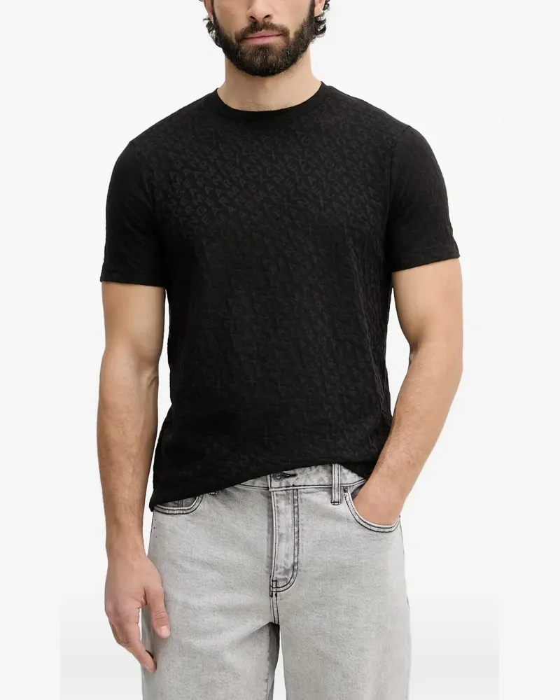 Armani Exchange all-over logo T-shirt - Schwarz Schwarz