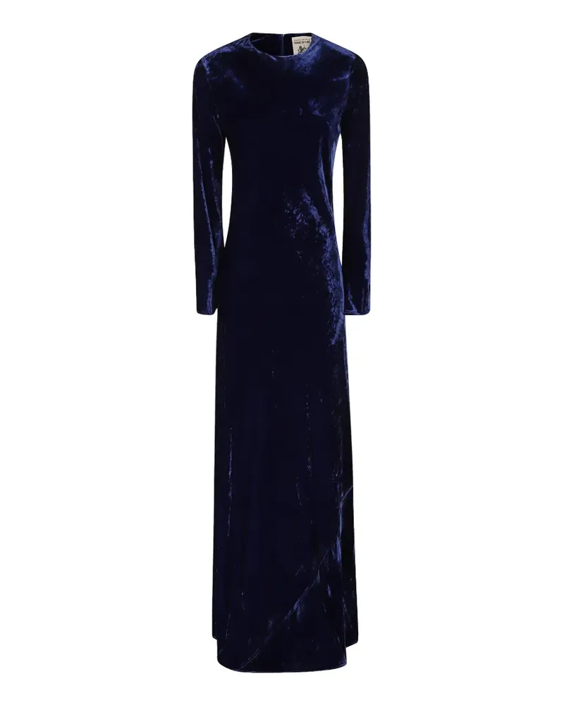 Semicouture Cecily Maxikleid mit langen Ärmeln - Blau Blau