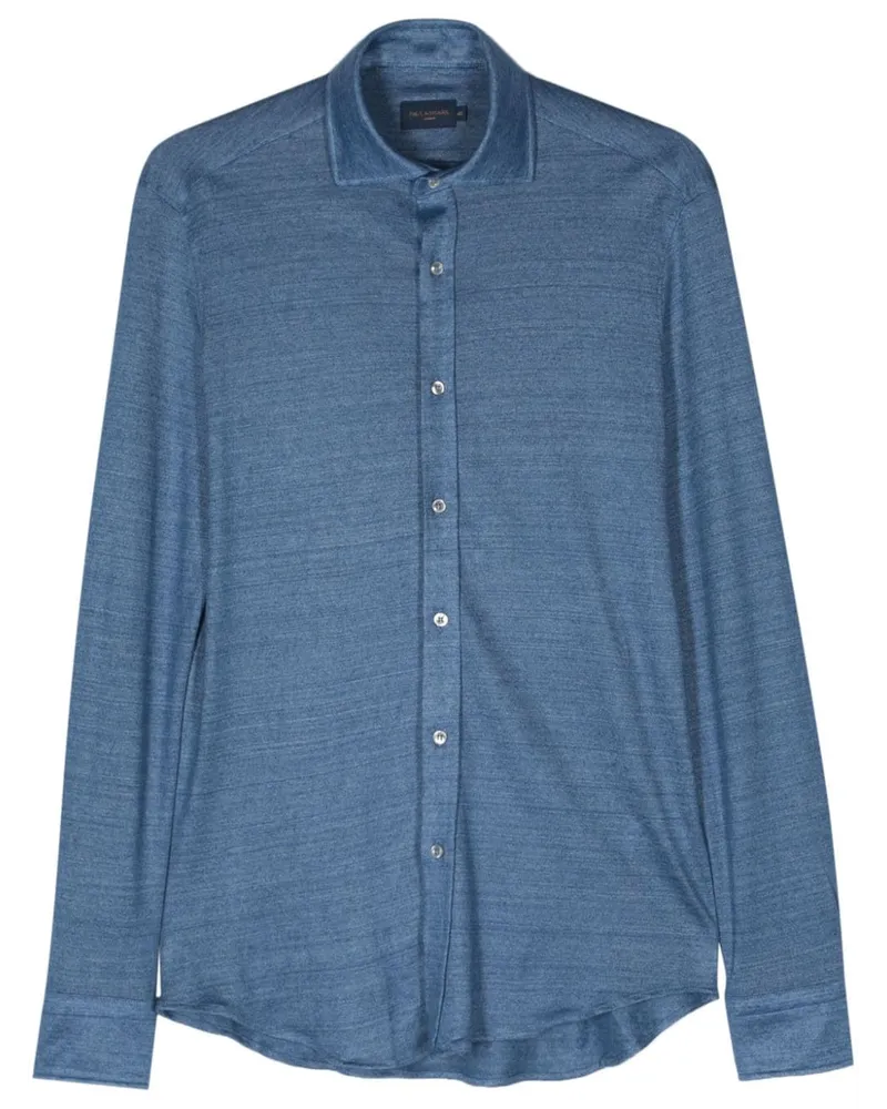 Paul & Shark Hemd aus Leinen - Blau Blau