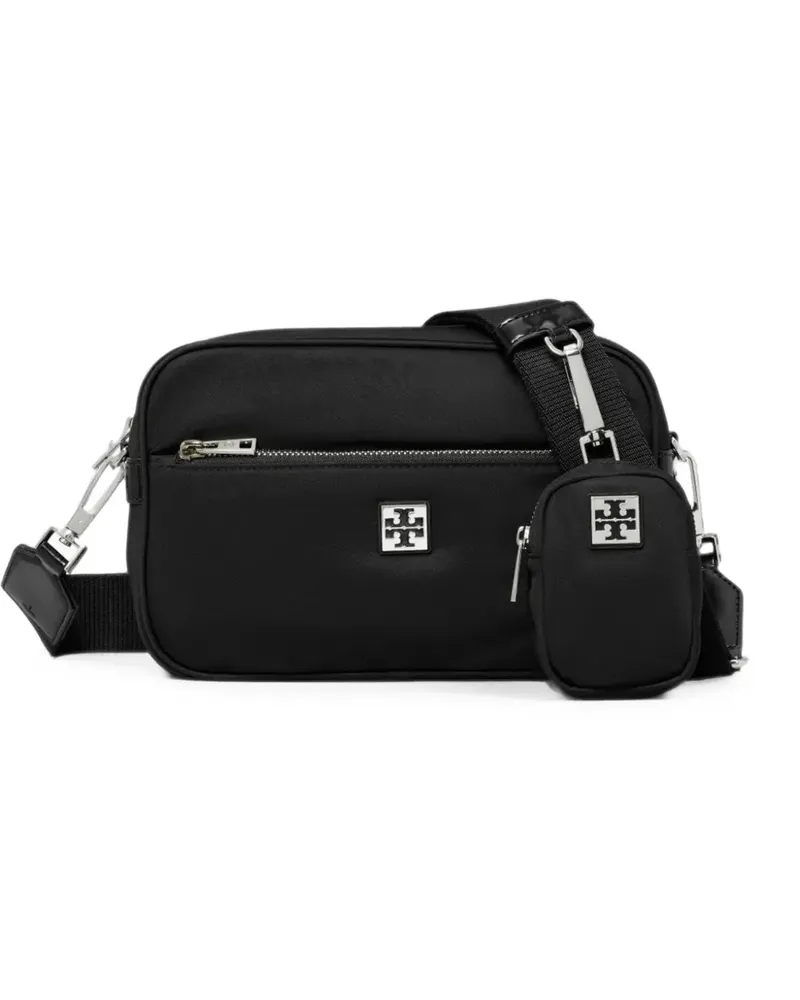 Tory Burch Virginia zip-up shoulder bag - Schwarz Schwarz