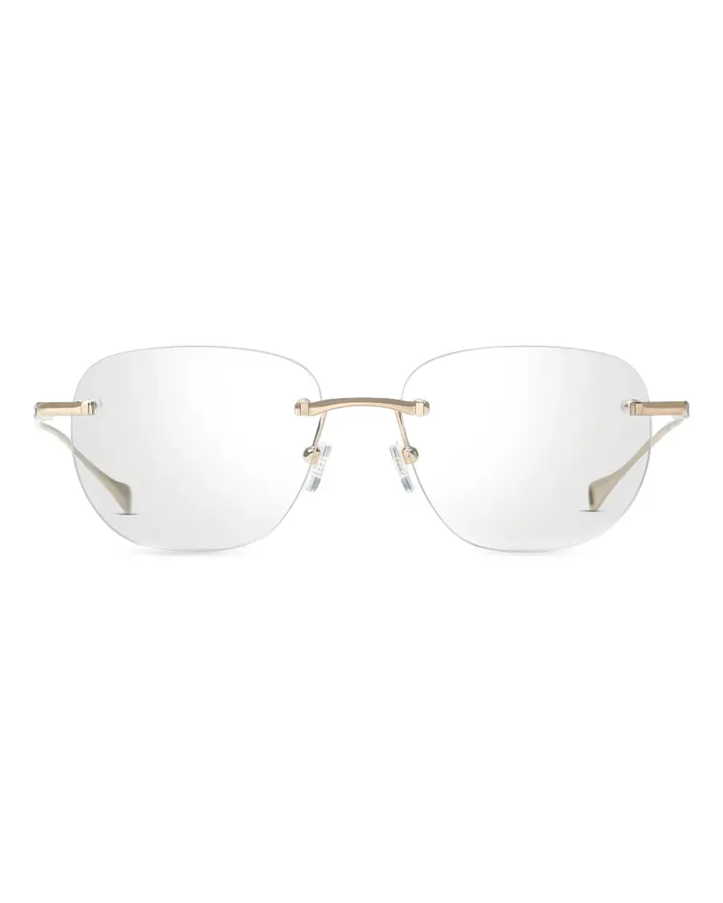 DITA LSA-130 rimless geometric-frame glasses - Gold Gold