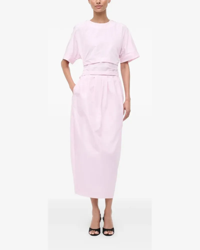 STAUD Michelina tie-waist midi dress - Rosa Rosa