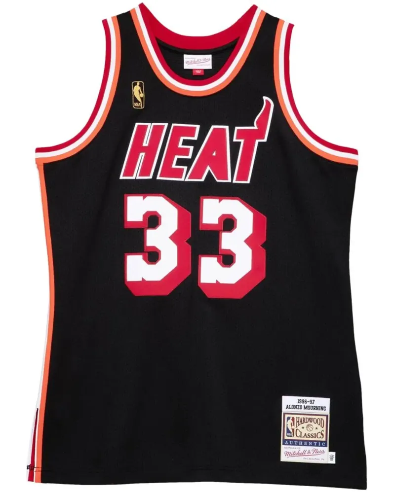 Mitchell & Ness NBA Miami Heat 96 Alonzo Mourning Trikot - Schwarz Schwarz