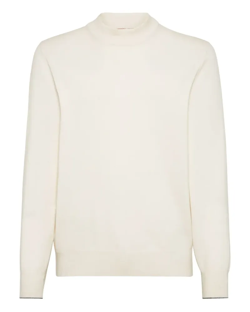 Brunello Cucinelli Pullover mit Stehkragen - Weiß Weiß