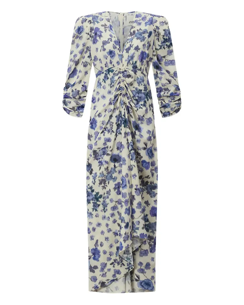 Isabel Marant Gerafftes Maxikleid mit Blumen - Nude Nude
