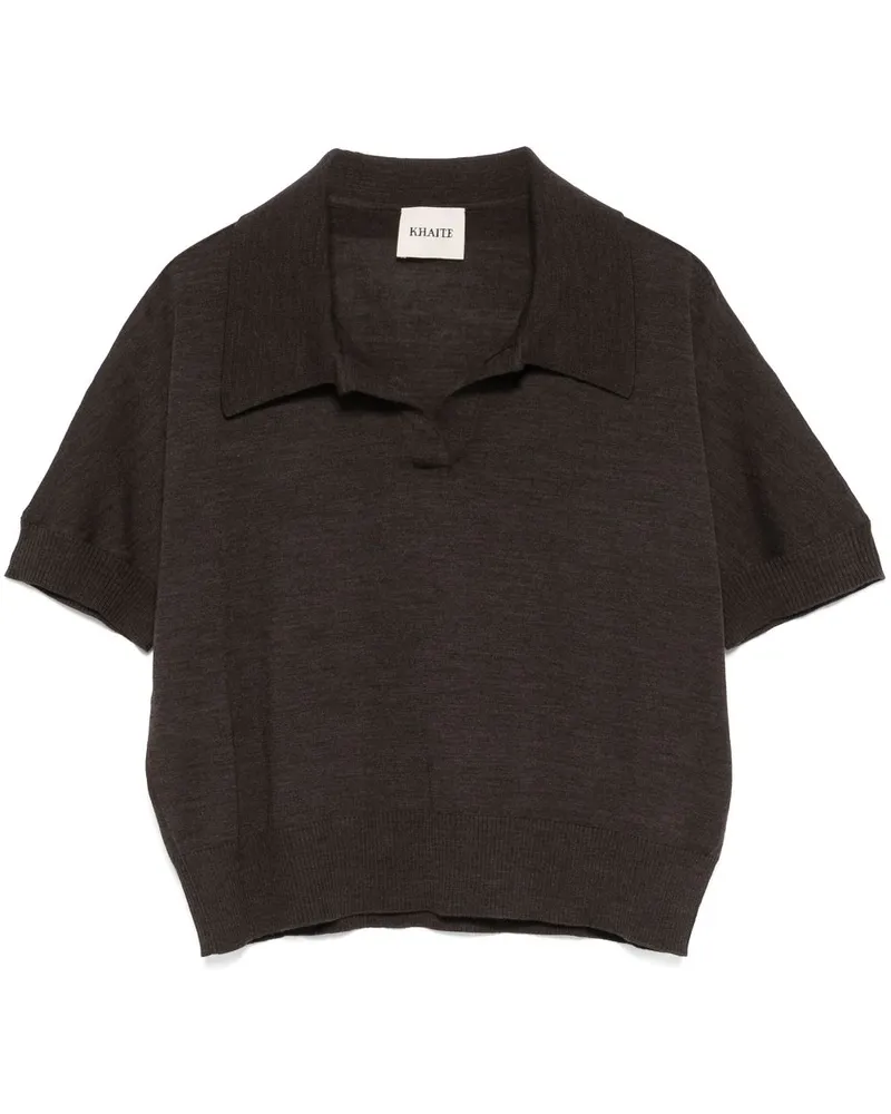 KHAITE Morgane Poloshirt - Braun Braun