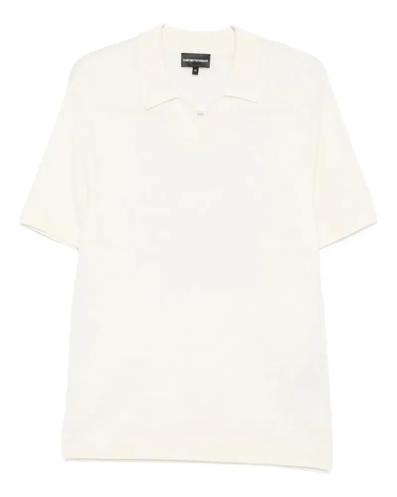 Emporio Armani polo-collar sweater - Weiß Weiß