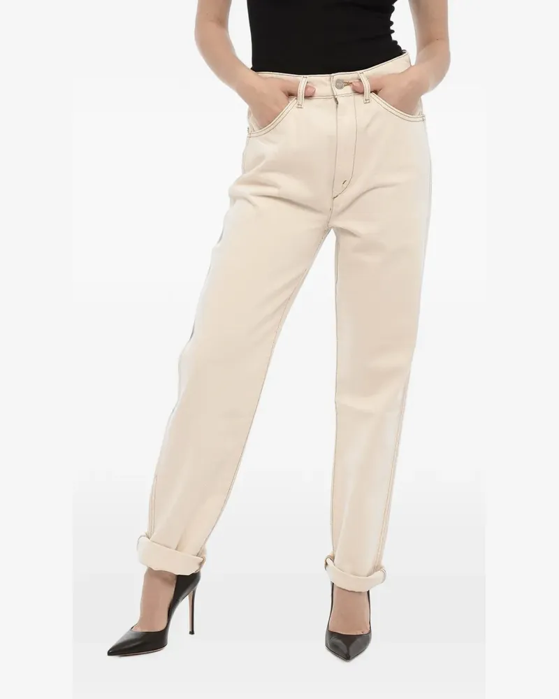 RE/DONE topstitching five-pocket jeans - Nude Nude