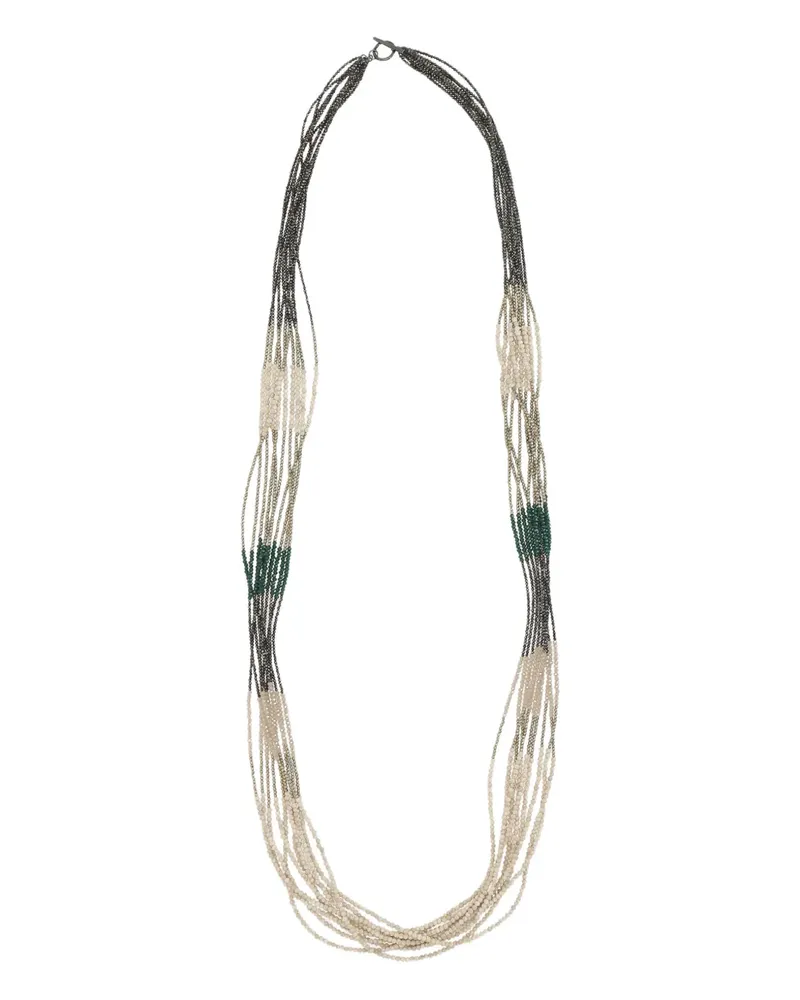 Brunello Cucinelli beaded necklace - Schwarz Schwarz