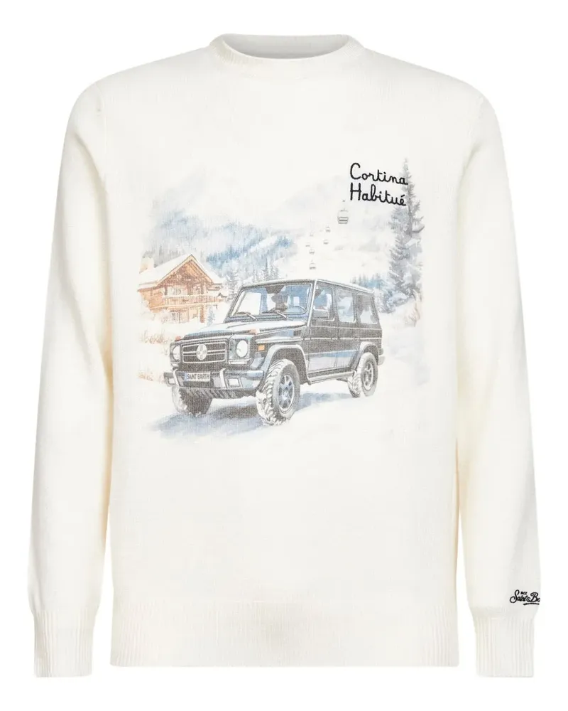 MC2 Saint Barth Bestickter Pullover - Weiß Weiß