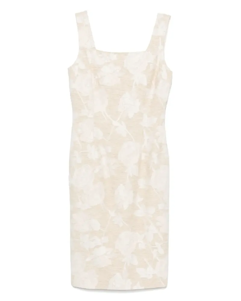 Blumarine Jacquard-Midikleid mit Blumenmuster - Nude Nude