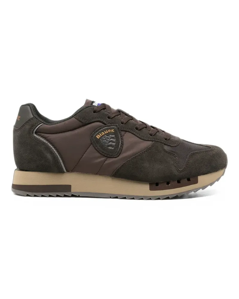 Blauer Queens Sneakers mit Einsätzen - Braun Braun