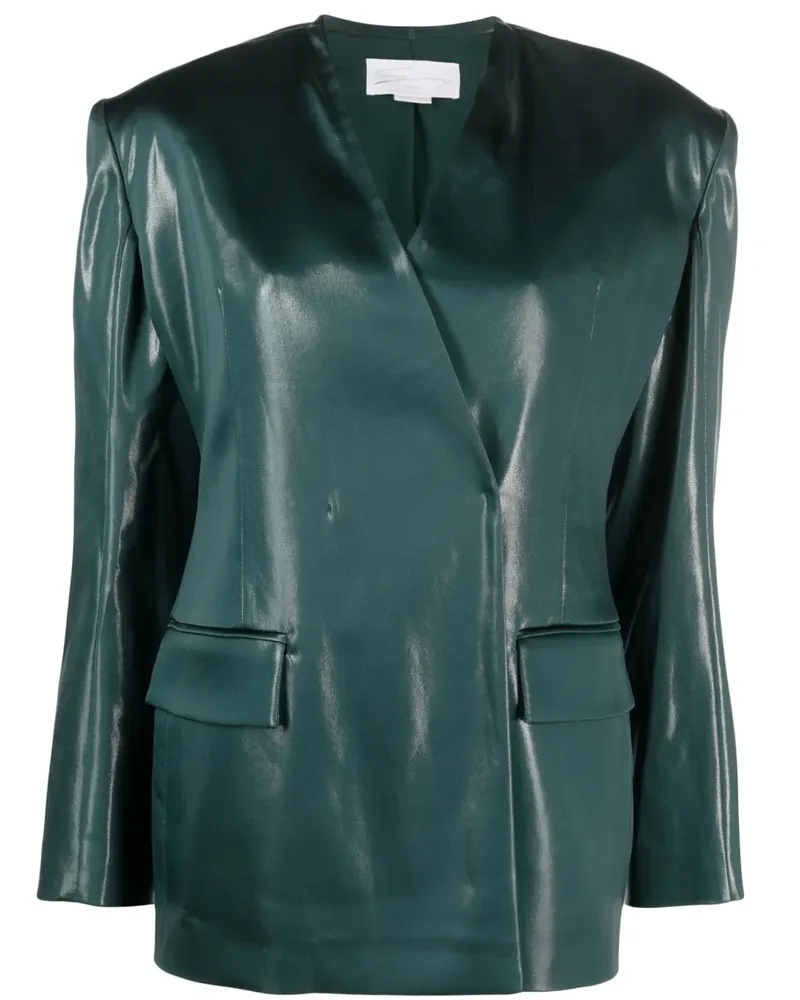 Genny Asymmetrischer Blazer - Grün Grün