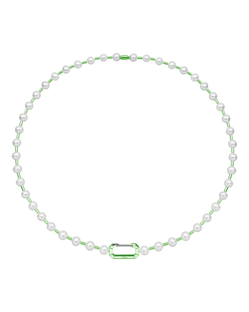 EÉRA 18kt Vita Weißgoldhalskette mit Perle - Grün Grün