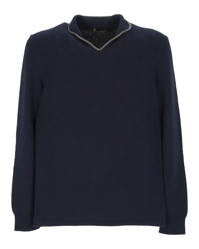 SEASE Ellen Pull 2.0 contrast-trim polo-collar sweater - Blau Blau