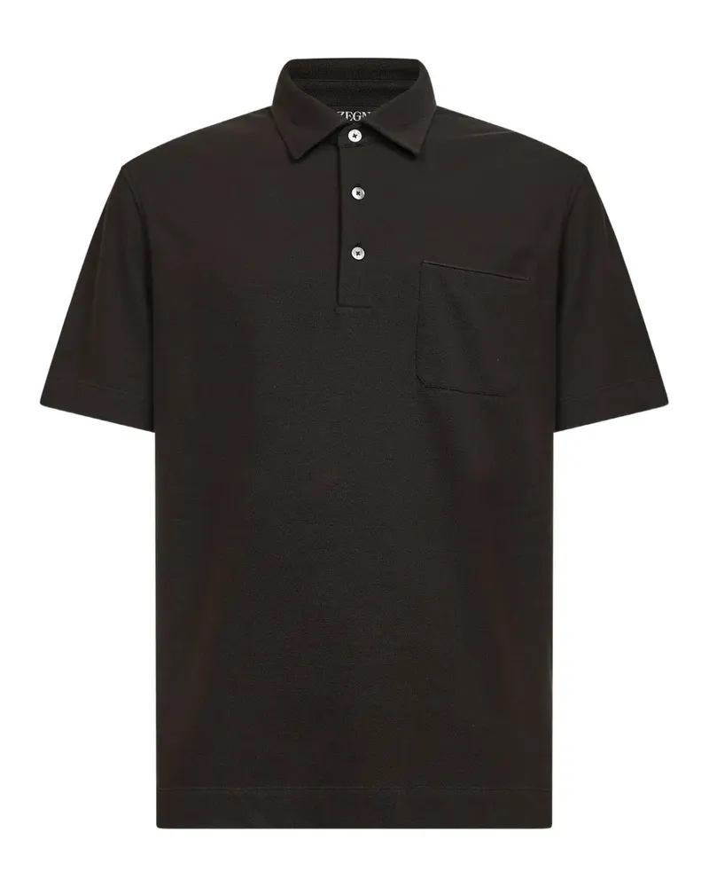 Ermenegildo Zegna chest-pocket polo shirt - Braun Braun