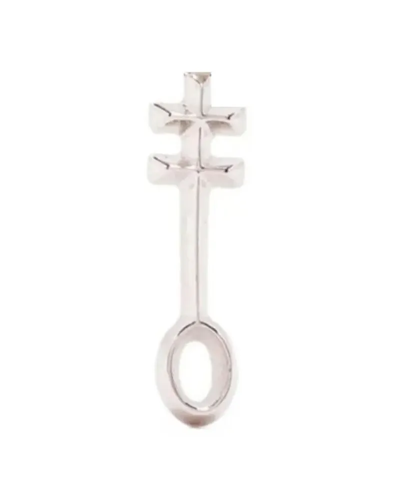 CAPSULE ELEVEN Egyptian Nefer symbol hoop earring - Silber Silber