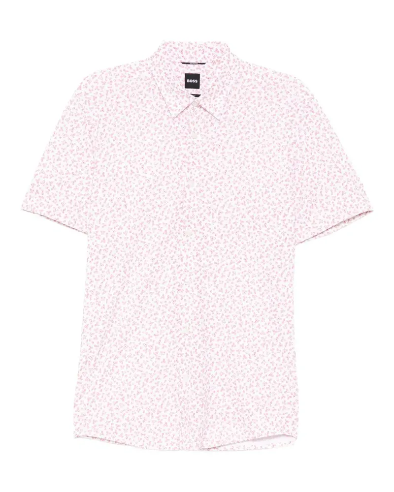 HUGO BOSS floral-print short-sleeve shirt - Weiß Weiß