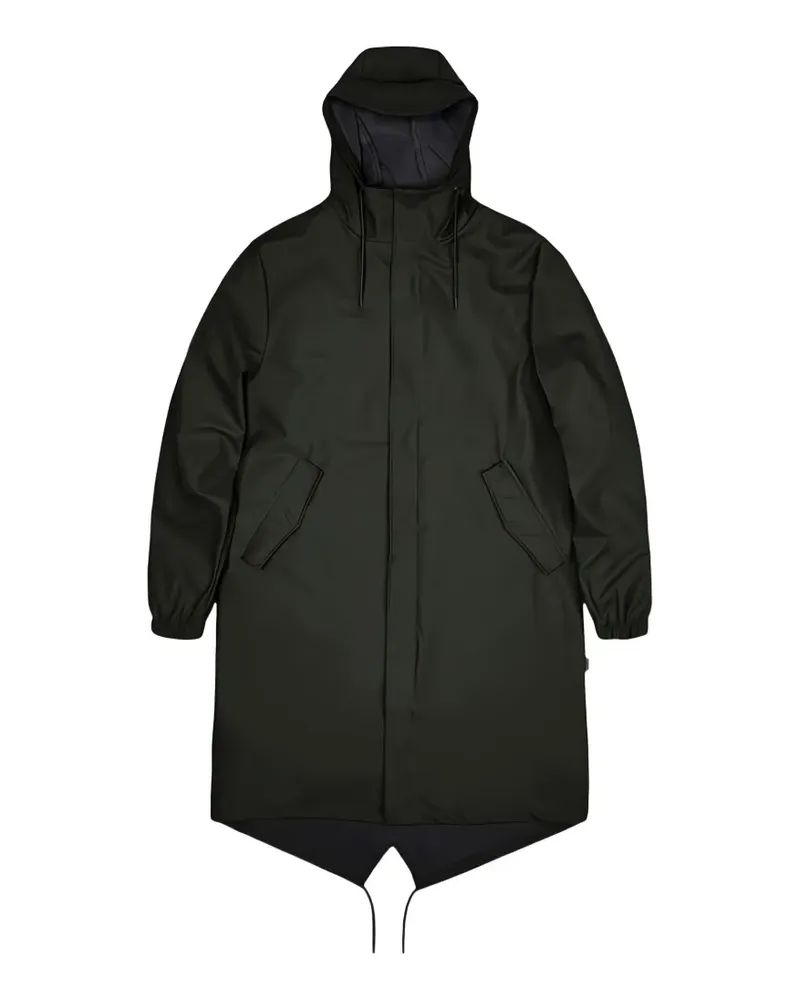 RAINS Fishtail Parka drawstring hooded raincoat - Grün Grün