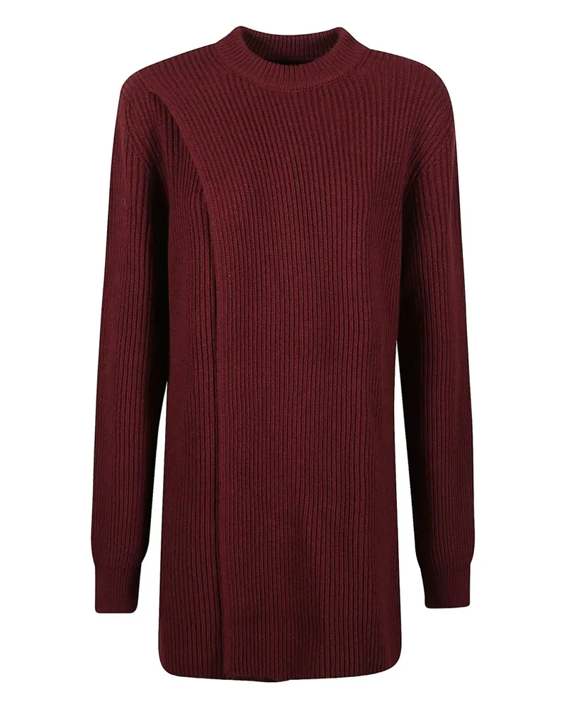 Jil Sander Geripptes Minikleid - Rot Rot