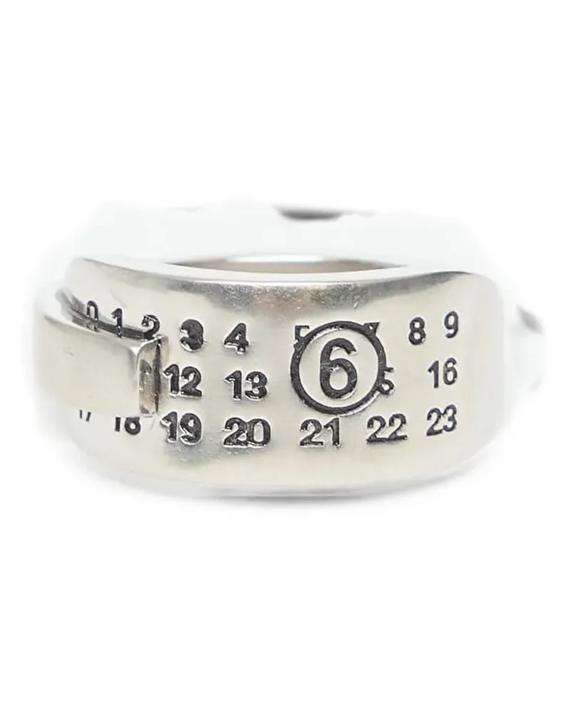 Maison Margiela numeric-logo ring - Silber Silber